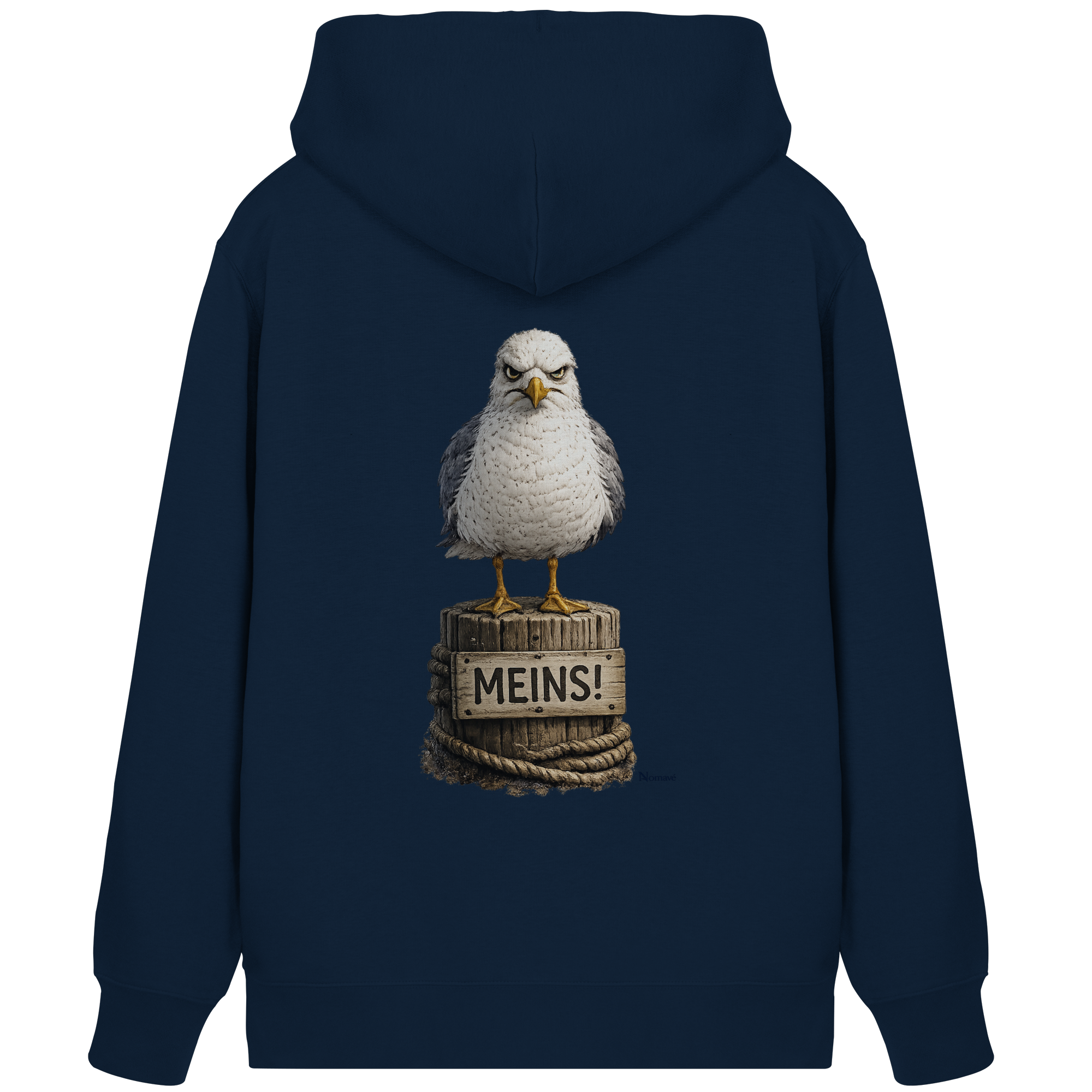 Möwe mit Meinung – MEINS! | - Organic Zipper