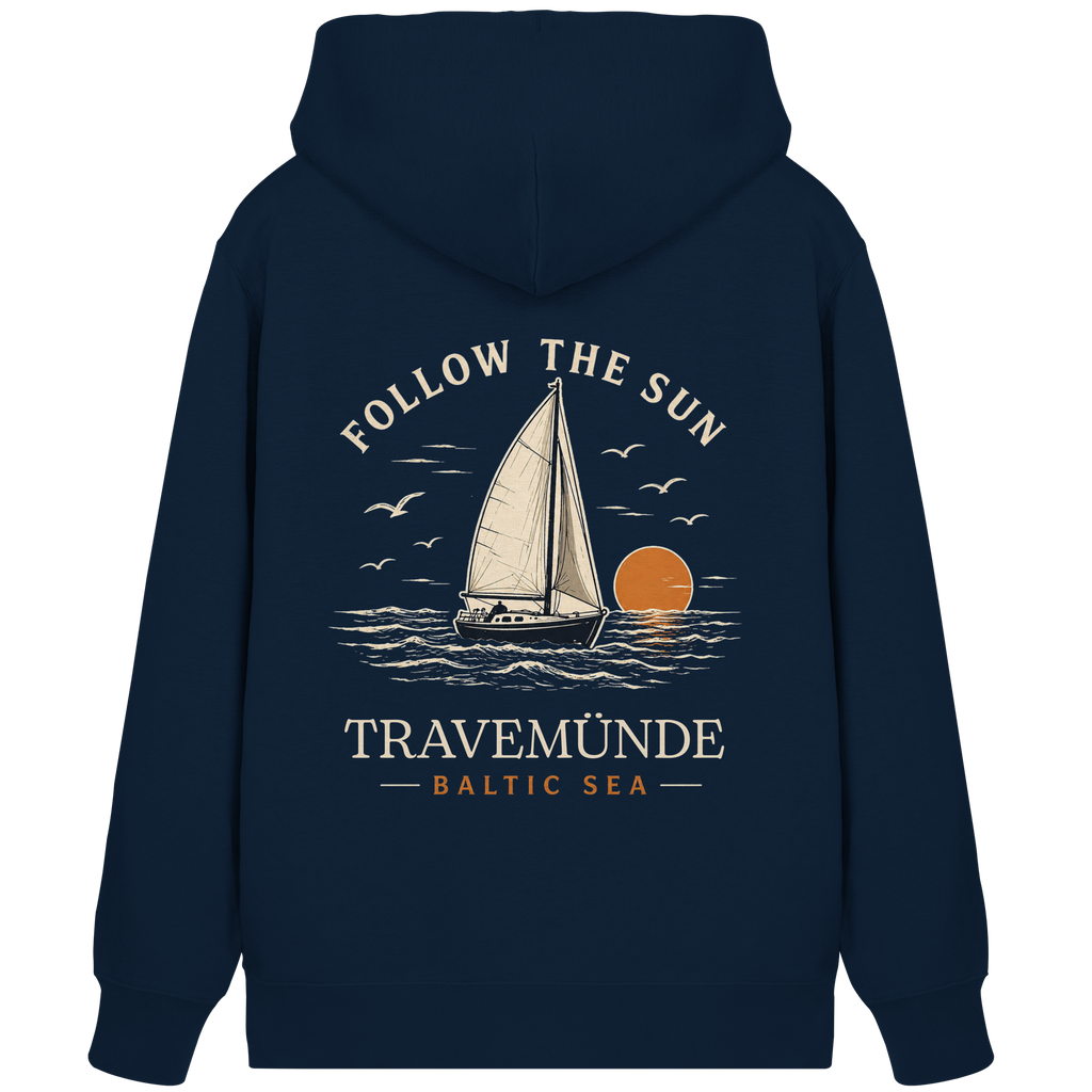 Travemünde Follow The Sun Dark Edition Kapuzenjacke aus Bio-Baumwolle