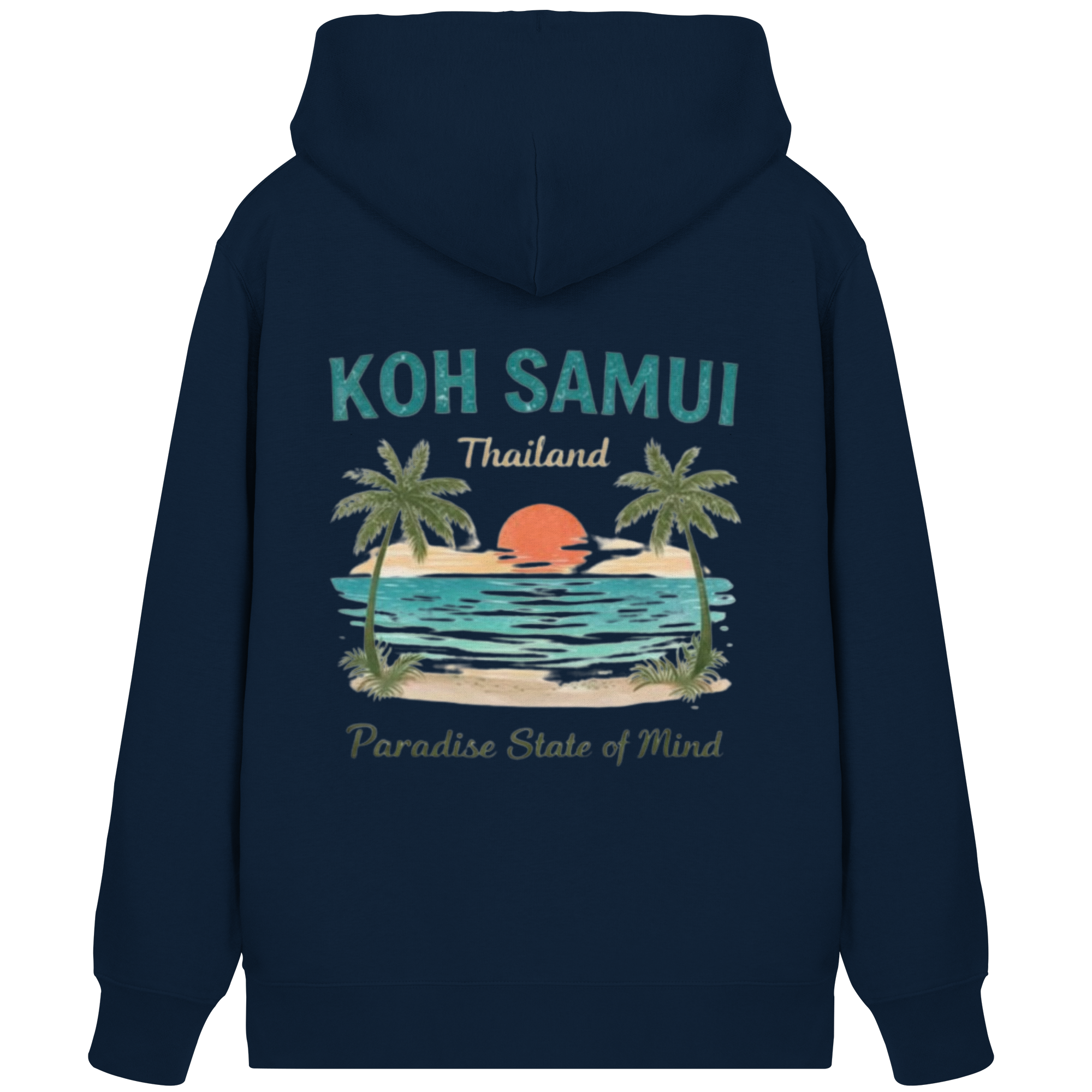 Koh Samui Vibes – Bio Kapuzenjacke mit Reißverschluss