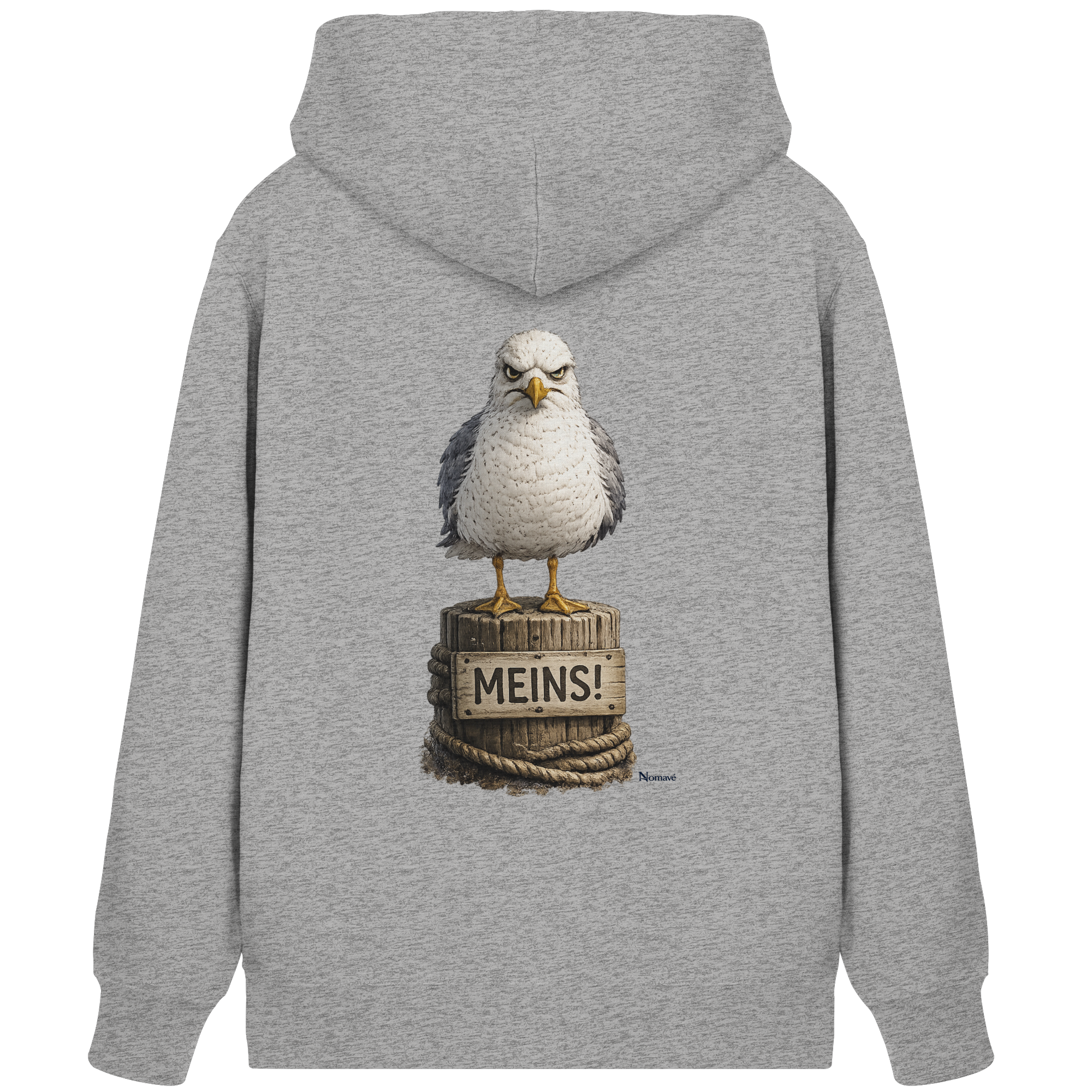 Möwe mit Meinung – MEINS! | - Organic Zipper