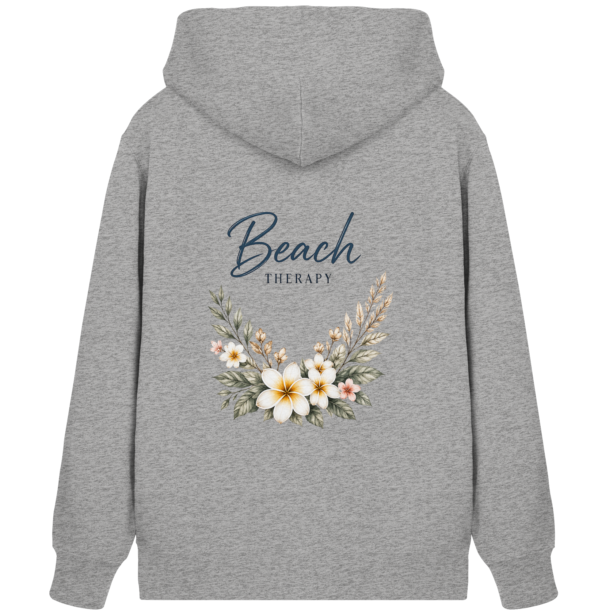 Beach Therapy | Florales Strandmotiv | Sommer | Urlaub | Meer | Blumen | - Organic Zipper