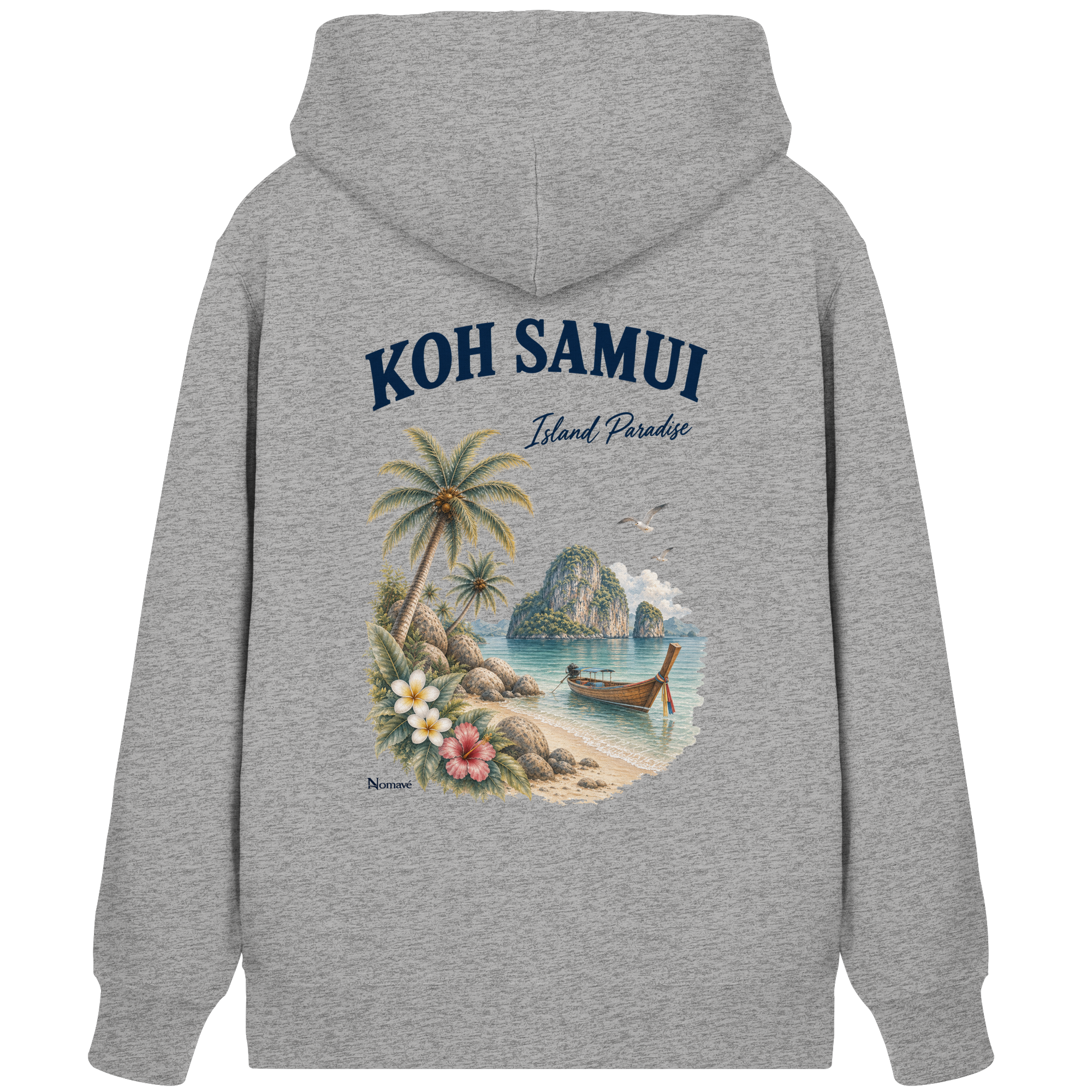 Koh Samui Thailand – Island Paradise – Tropical Vintage - Bio Kapuzenjacke Zipper