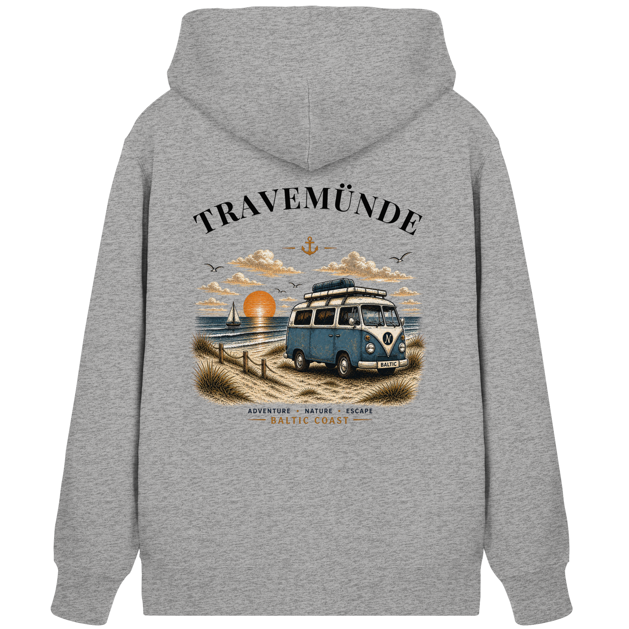 Travemünde Bulli Kapuzenjacke – Bio Kapuzenpullover mit Reißverschluss