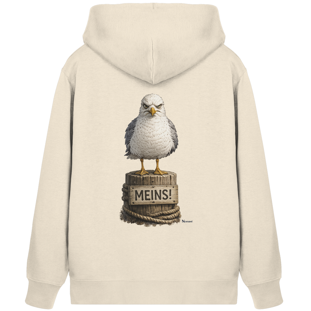Möwe mit Meinung – MEINS! | - Organic Zipper