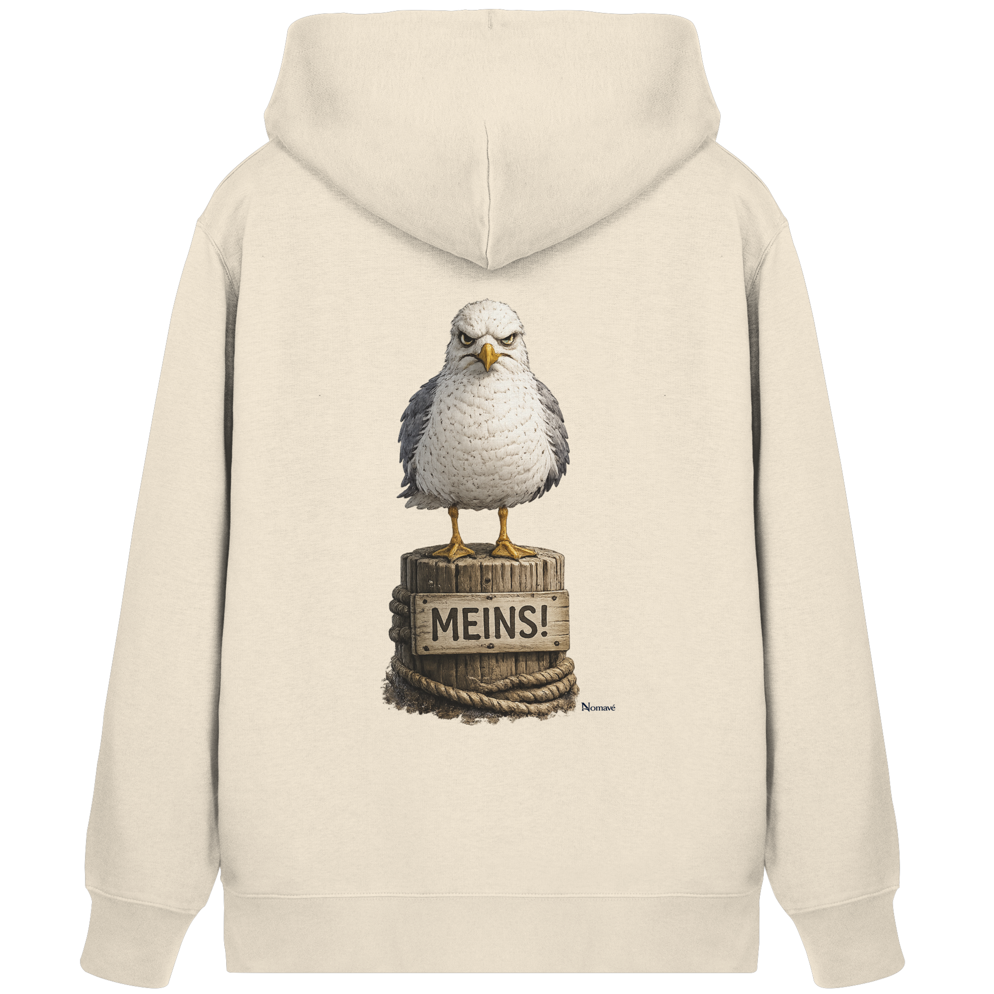 Möwe mit Meinung – MEINS! | - Organic Zipper