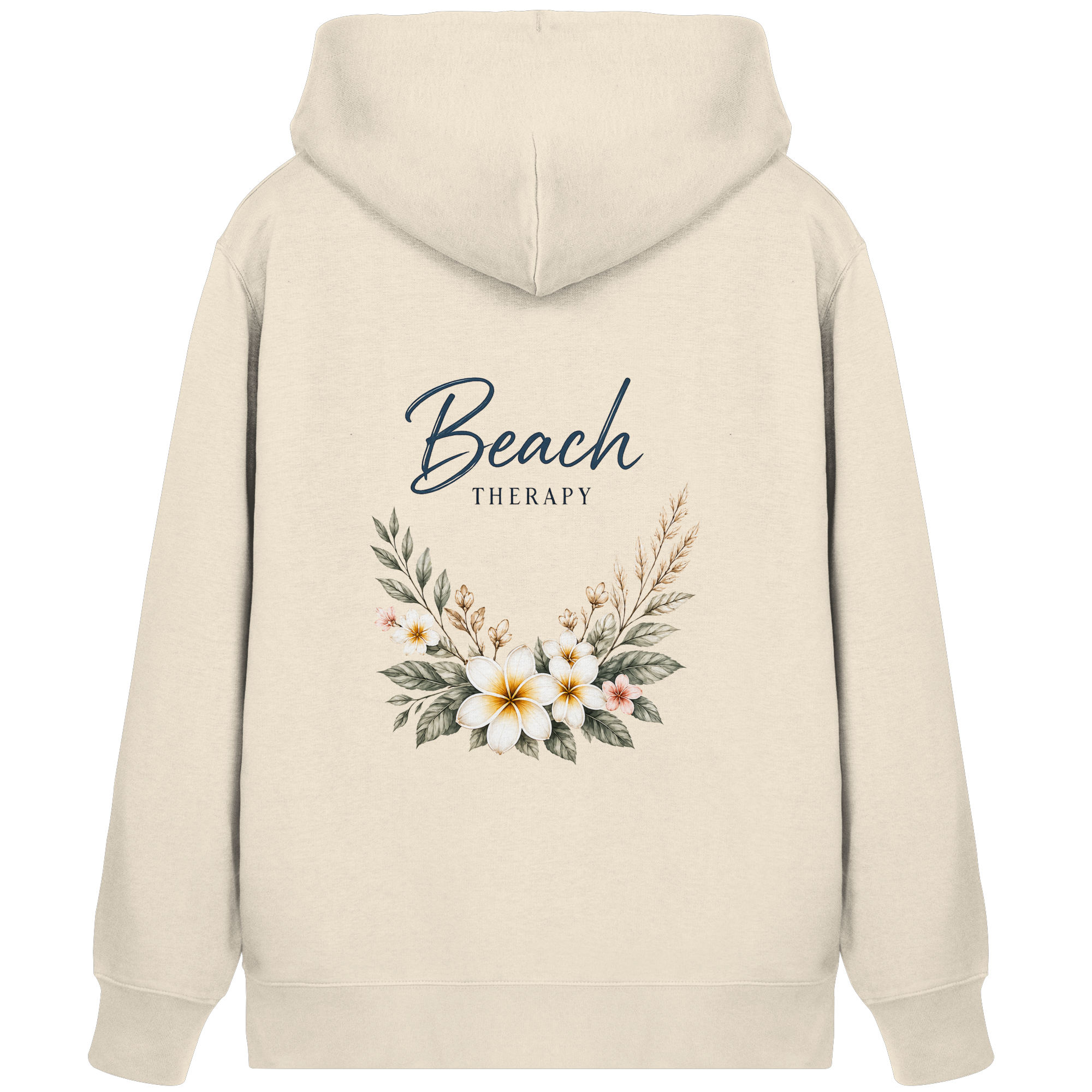 Beach Therapy | Florales Strandmotiv | Sommer | Urlaub | Meer | Blumen | - Organic Zipper