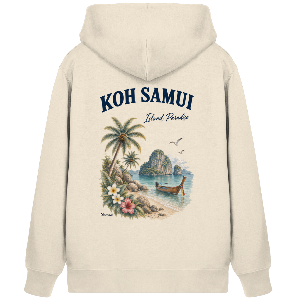 Koh Samui Thailand – Island Paradise – Tropical Vintage - Bio Kapuzenjacke Zipper