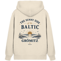 Grömitz - The Sunny Side - Sonnenseite Ostsee Bio Zipper Kapuzenjacke