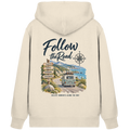 Follow the Road – Vanlife – Bio Zipper Kapuzenjacke – Backprint