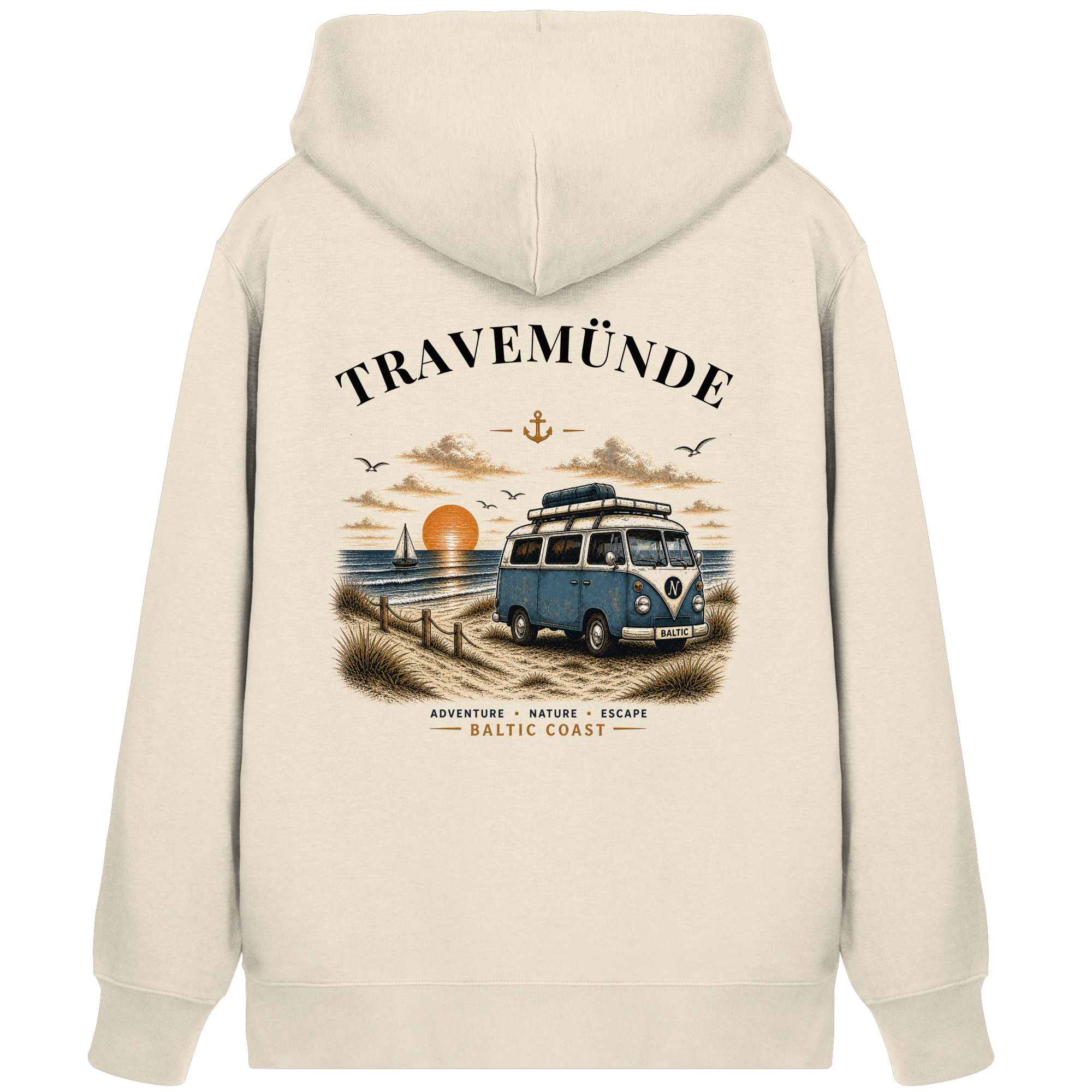 Travemünde Bulli Kapuzenjacke – Bio Kapuzenpullover mit Reißverschluss