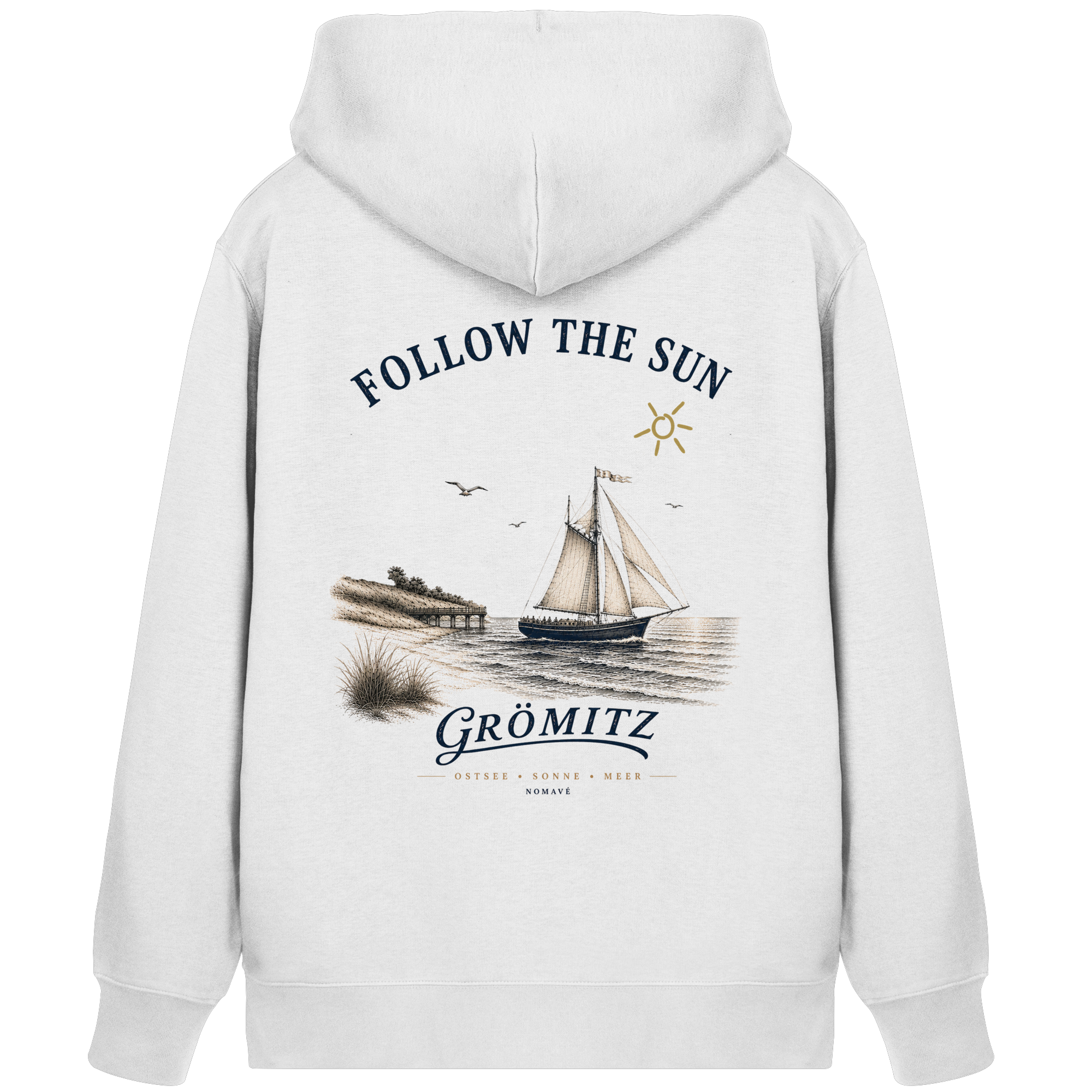 Grömitz - Follow the Sun - Bio Zipper - Ostsee Kapuzenjacke