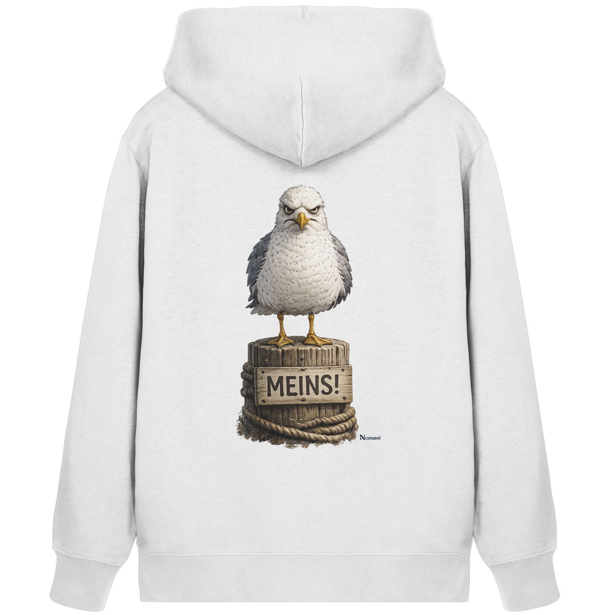 Möwe mit Meinung – MEINS! | - Organic Zipper