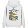 Koh Phangan Good Vibes Only – Bio Zipper – Backprint – Original-Mockup organic zipper white mit Rückenmotiv