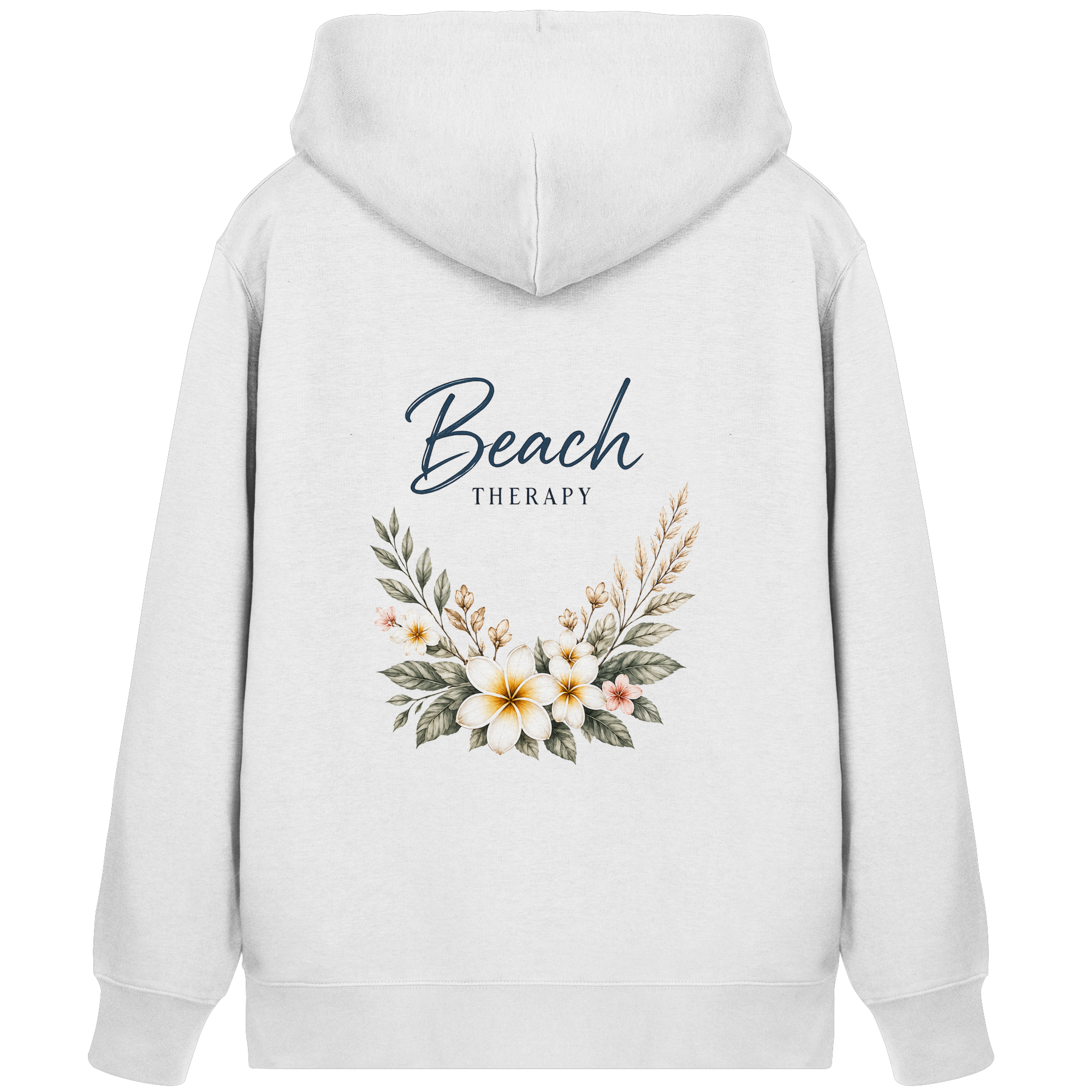 Beach Therapy | Florales Strandmotiv | Sommer | Urlaub | Meer | Blumen | - Organic Zipper