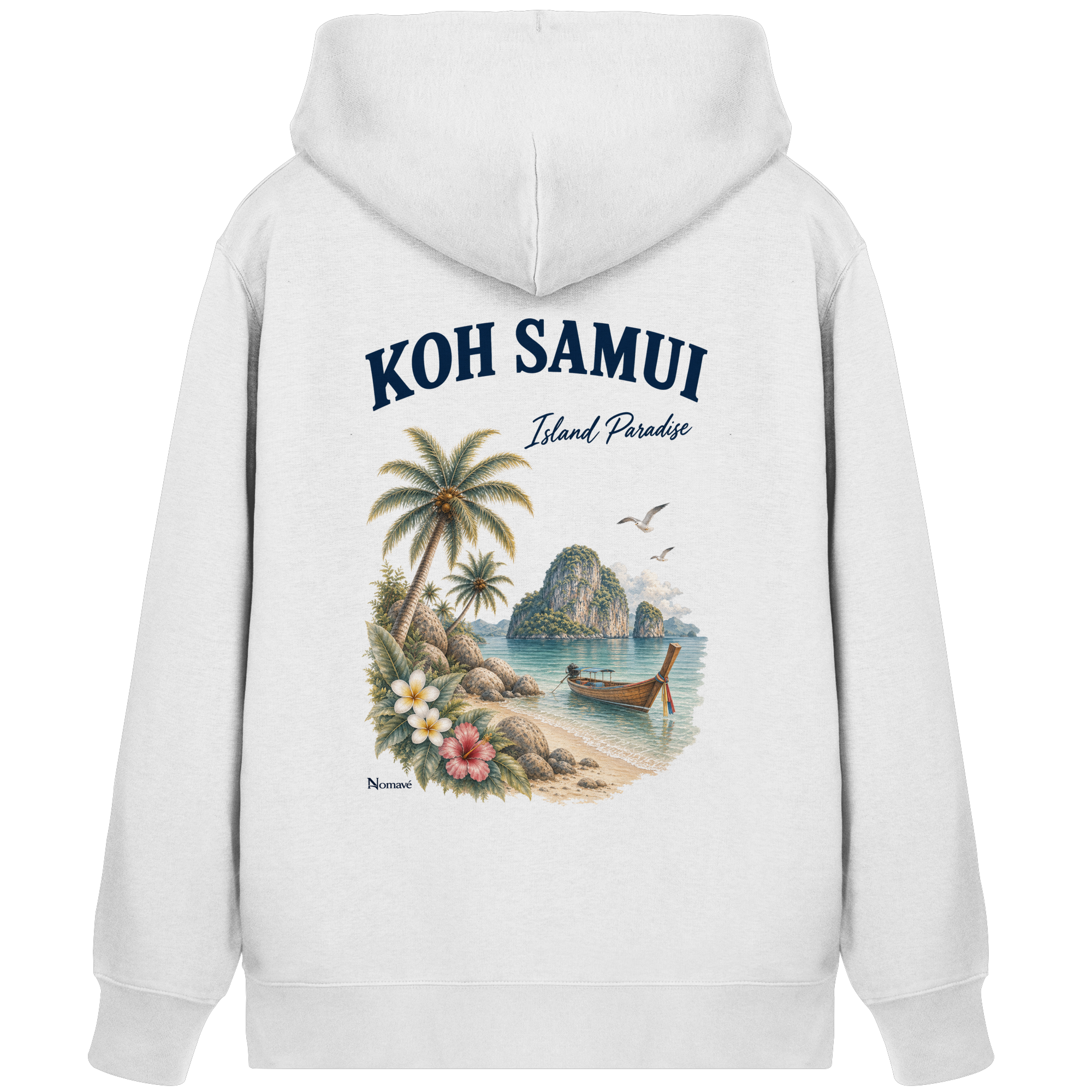 Koh Samui Thailand – Island Paradise – Tropical Vintage - Bio Kapuzenjacke Zipper
