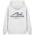 Kühlungsborn Baltic Waves Bio-Unisex-Zipper Light Edition in White – originales Shirtigo-Rückenmockup