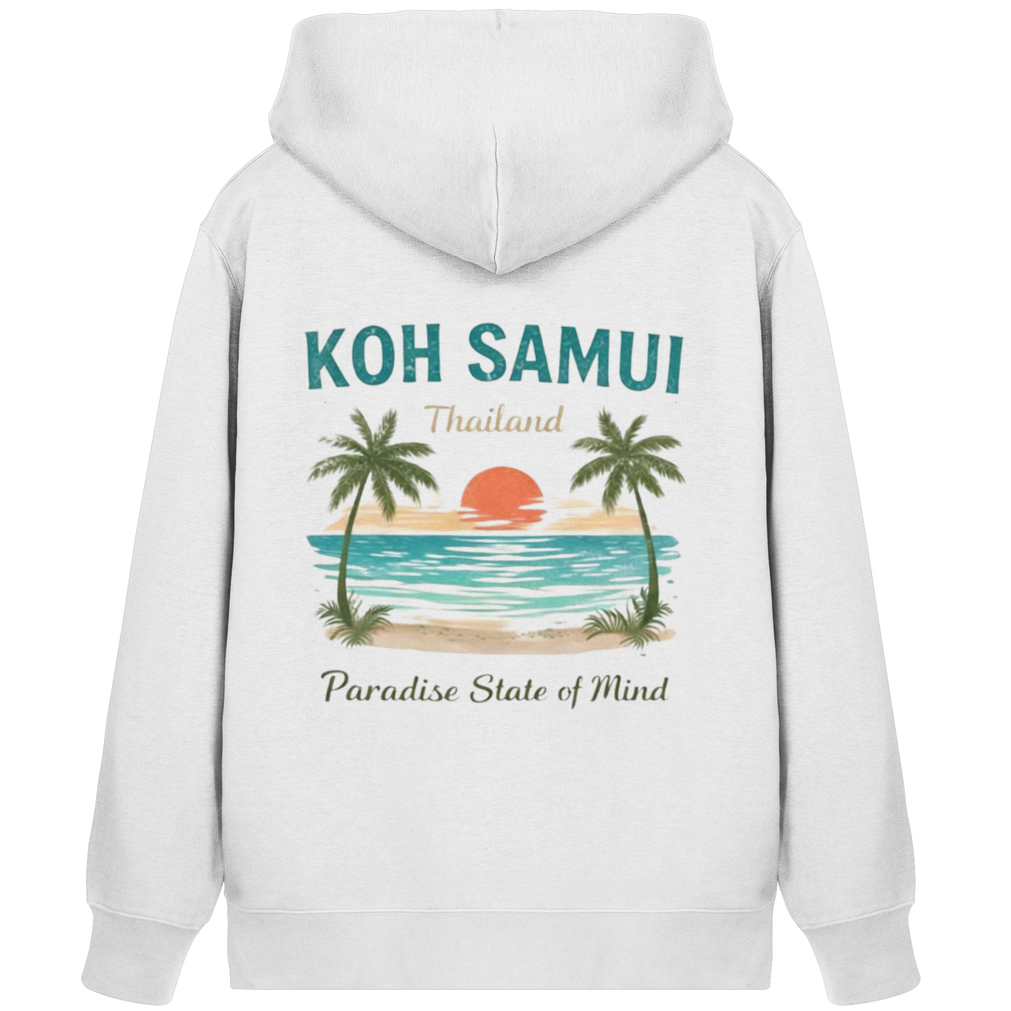 Koh Samui Vibes – Bio Kapuzenjacke mit Reißverschluss