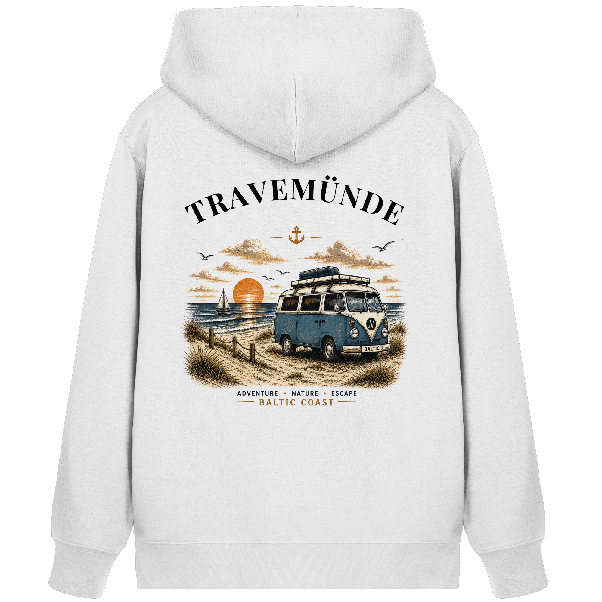 Travemünde Bulli Kapuzenjacke – Bio Kapuzenpullover mit Reißverschluss