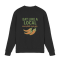 Eat Like a Local – Thai Food Design | „mai phet mai gin“ Chili Design - Rückseite bedruckt - Premium Sweatshirt