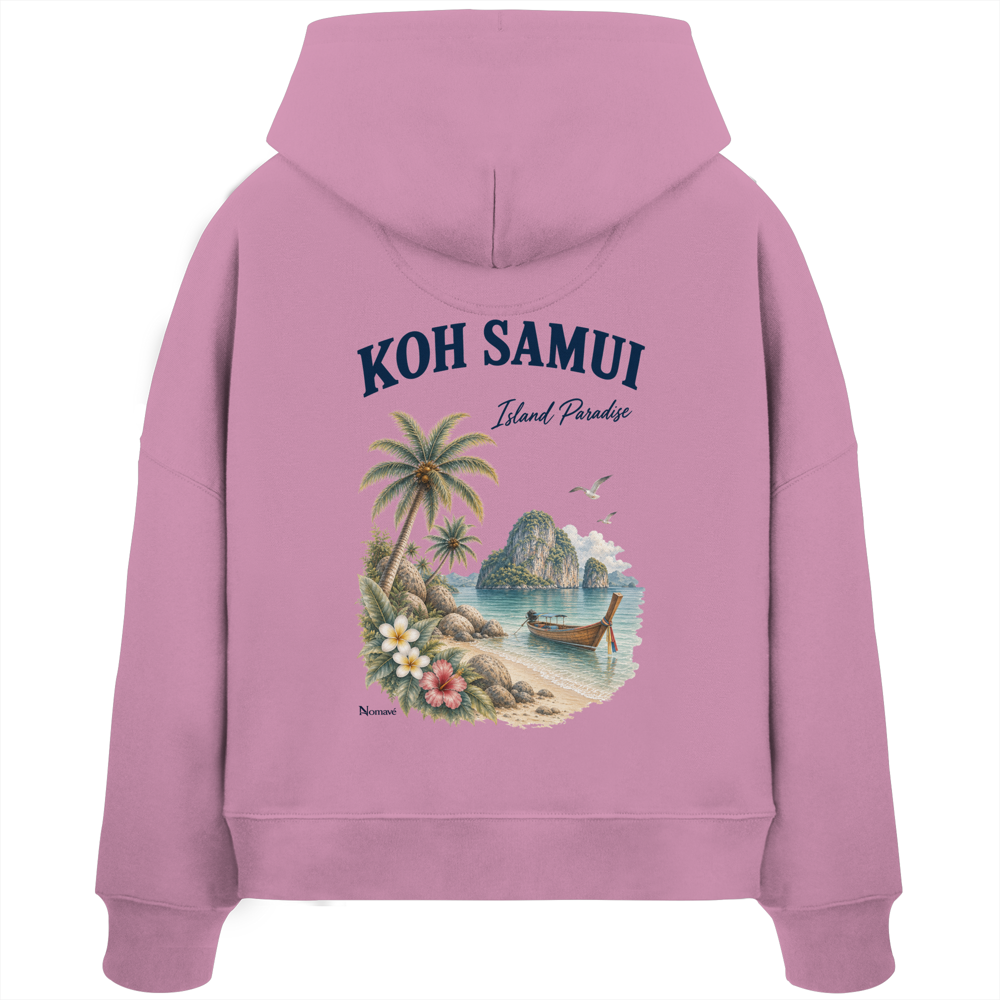 Koh Samui - Island Paradise - Rückenprint  - Womens Organic Boxcut Hoodie