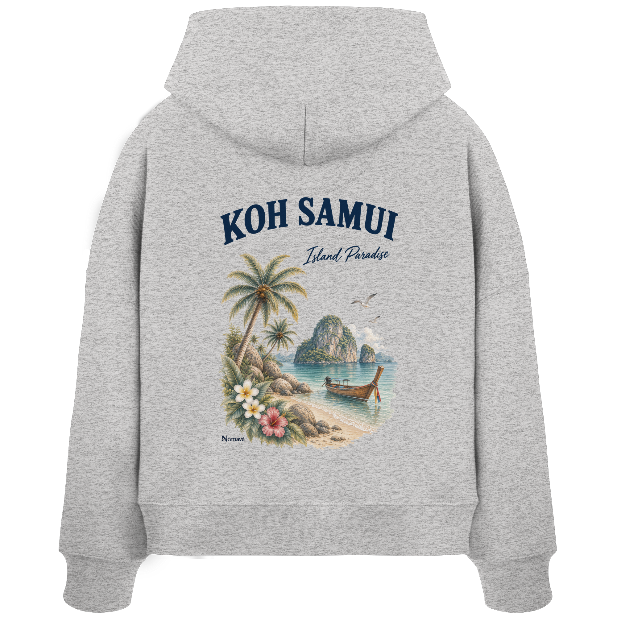Koh Samui - Island Paradise - Rückenprint  - Womens Organic Boxcut Hoodie
