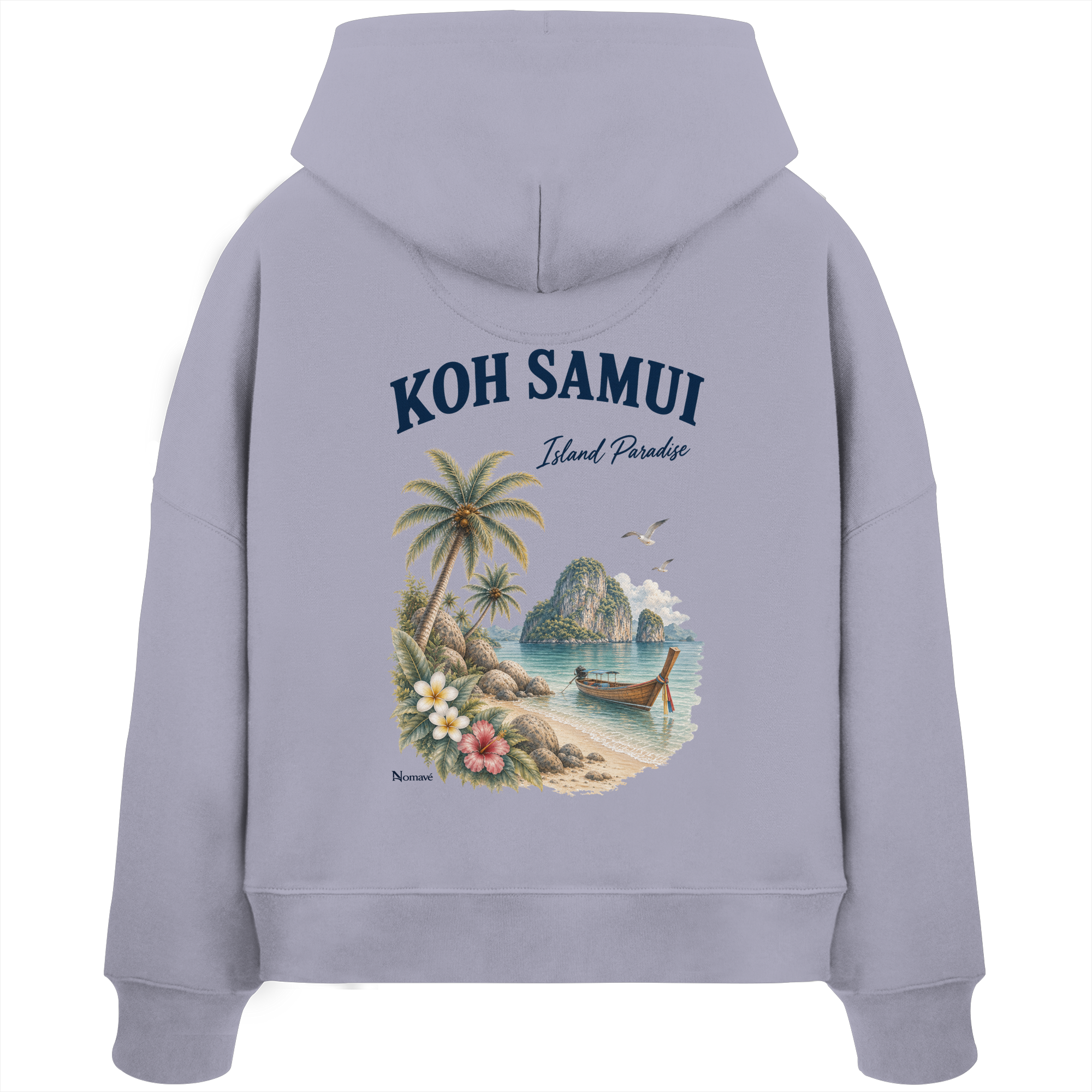 Koh Samui - Island Paradise - Rückenprint  - Womens Organic Boxcut Hoodie
