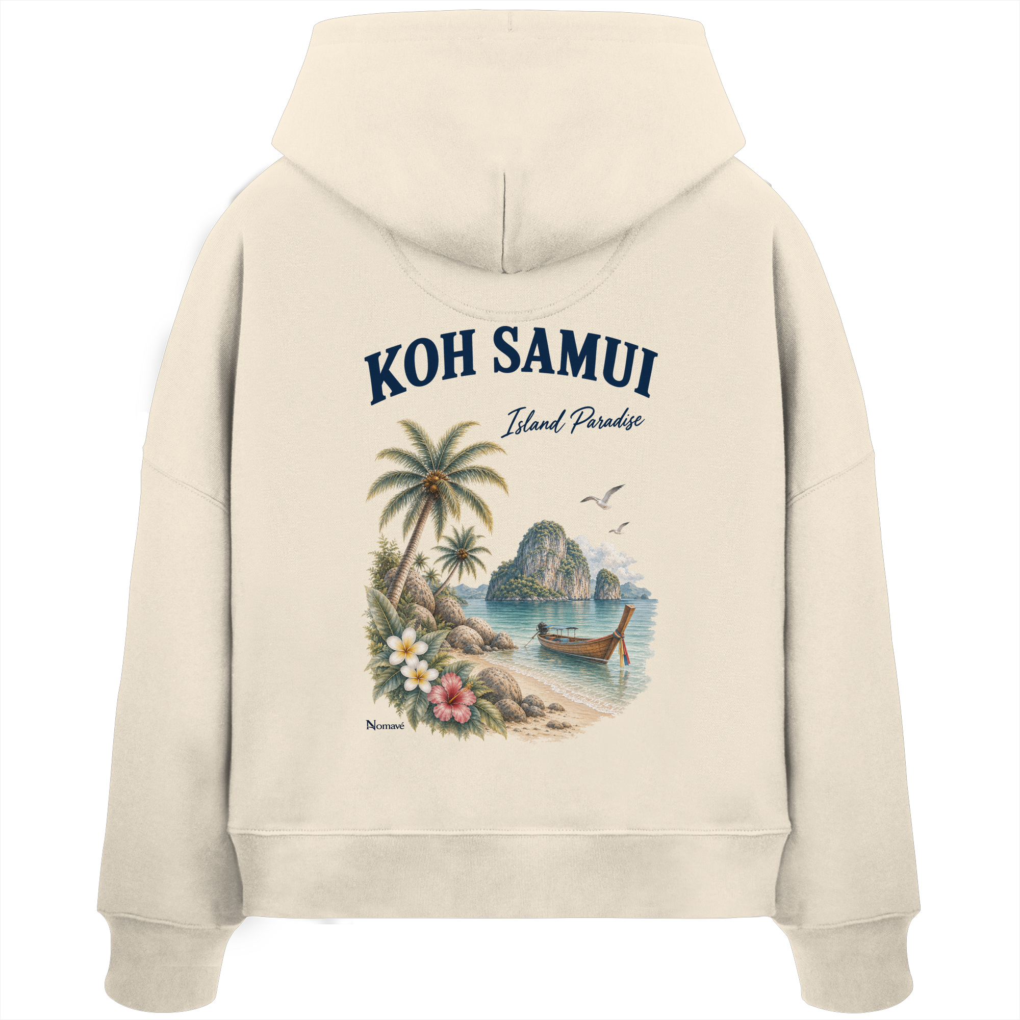 Koh Samui - Island Paradise - Rückenprint  - Womens Organic Boxcut Hoodie