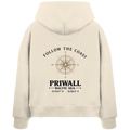 Priwall – Follow the Coast – Light Edition – Damen Bio Boxcut Hoodie – Backprint