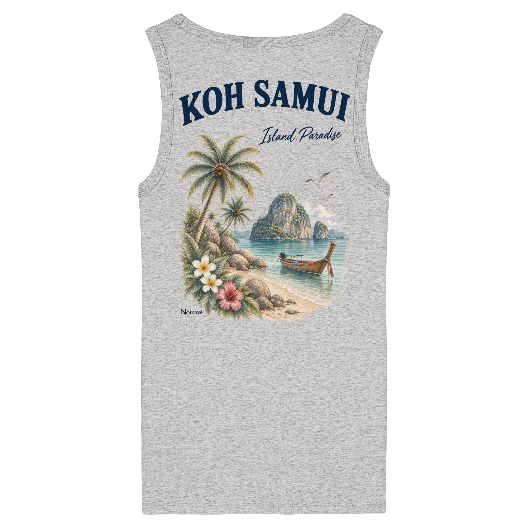 Koh Samui - Island Paradise - Rückenprint  - Womens Organic Fitted Tank Top
