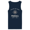 Priwall – Follow the Coast – Dark Edition – Damen Bio Fitted Tank Top – Backprint