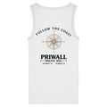 Priwall – Follow the Coast – Light Edition – Damen Bio Fitted Tank Top – Backprint