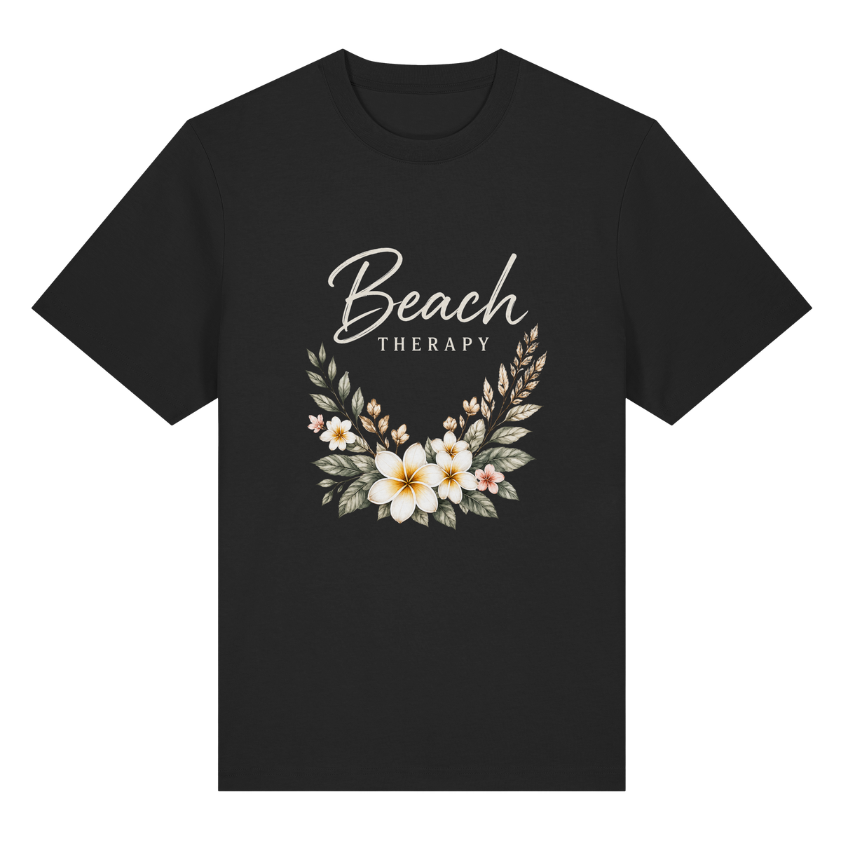 Beach Therapy – Dark Edition – Bio-Heavy T-Shirt – Vorderansicht in black