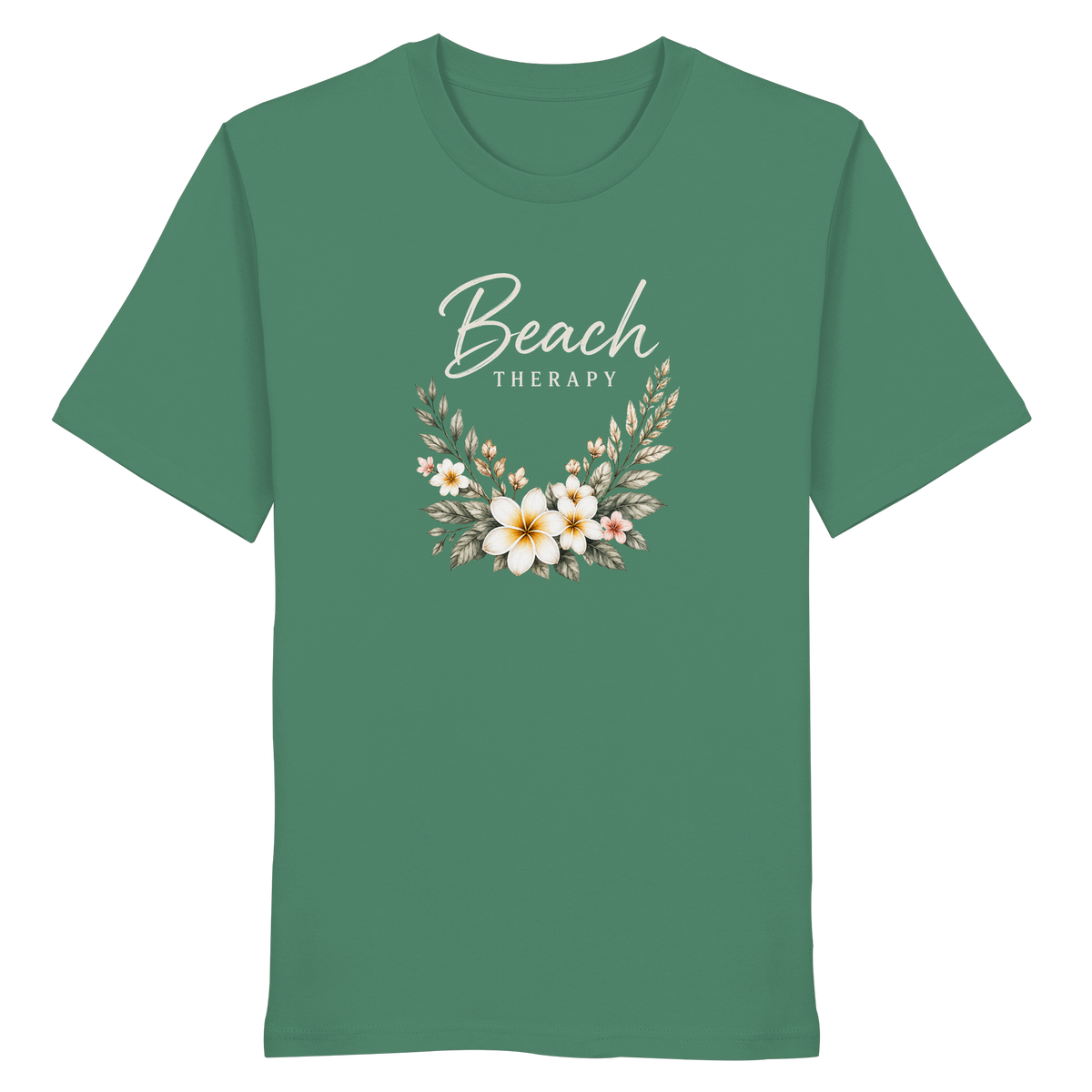 Beach Therapy – Dark Edition – Bio T-Shirt – Vorderansicht in green bay