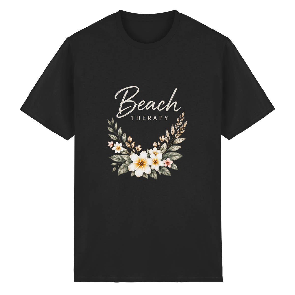 Beach Therapy – Dark Edition – Essential T-Shirt – Vorderansicht in black