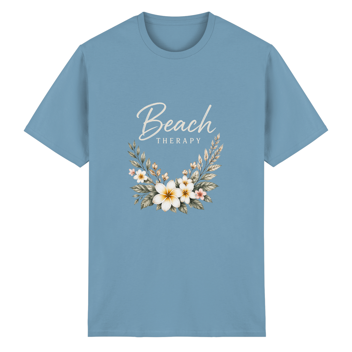 Beach Therapy – Dark Edition – Essential T-Shirt – Vorderansicht in carolina blue