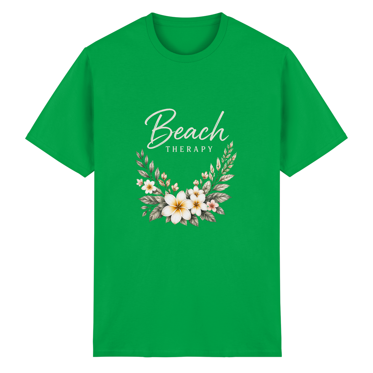 Beach Therapy – Dark Edition – Essential T-Shirt – Vorderansicht in irish green