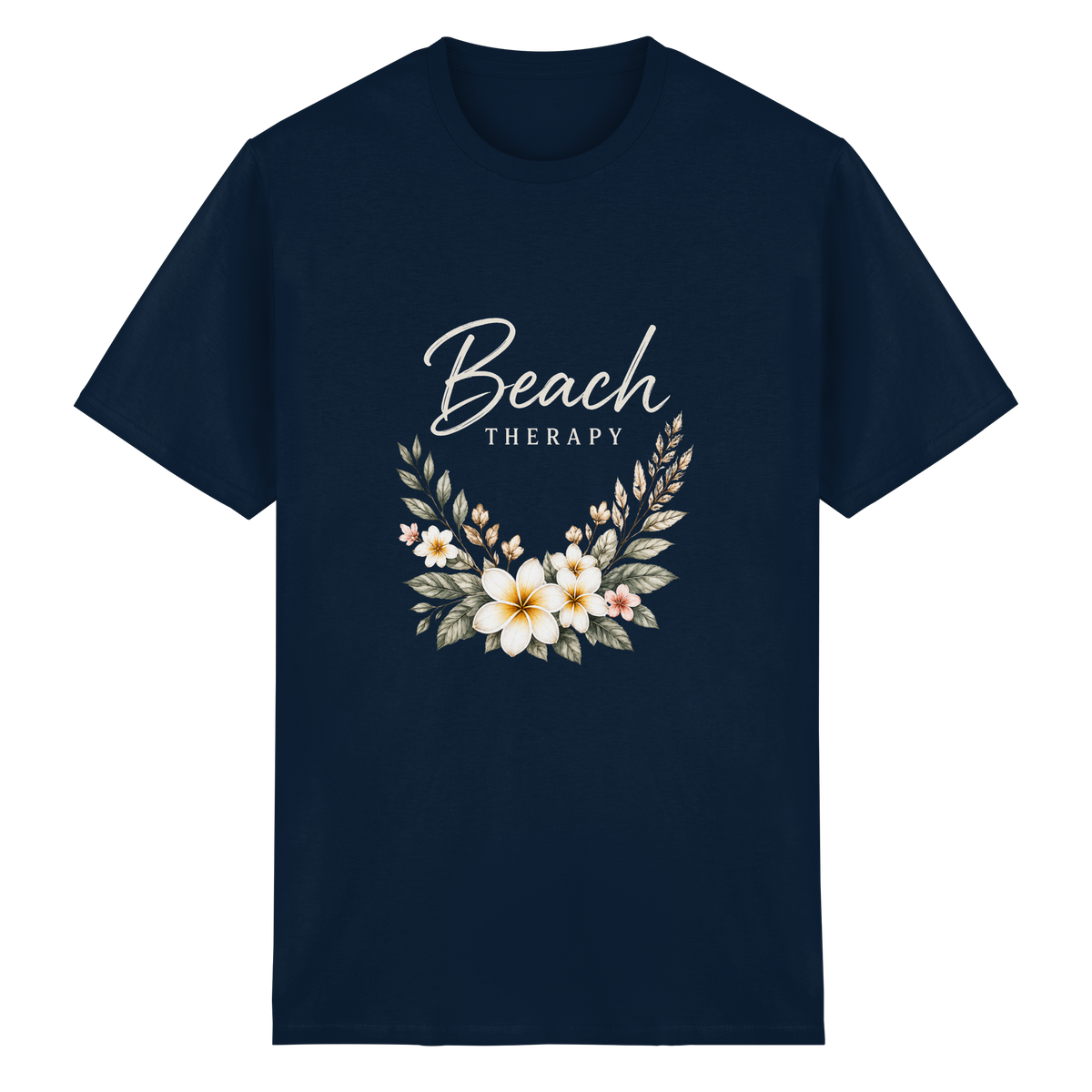 Beach Therapy – Dark Edition – Essential T-Shirt – Vorderansicht in navy