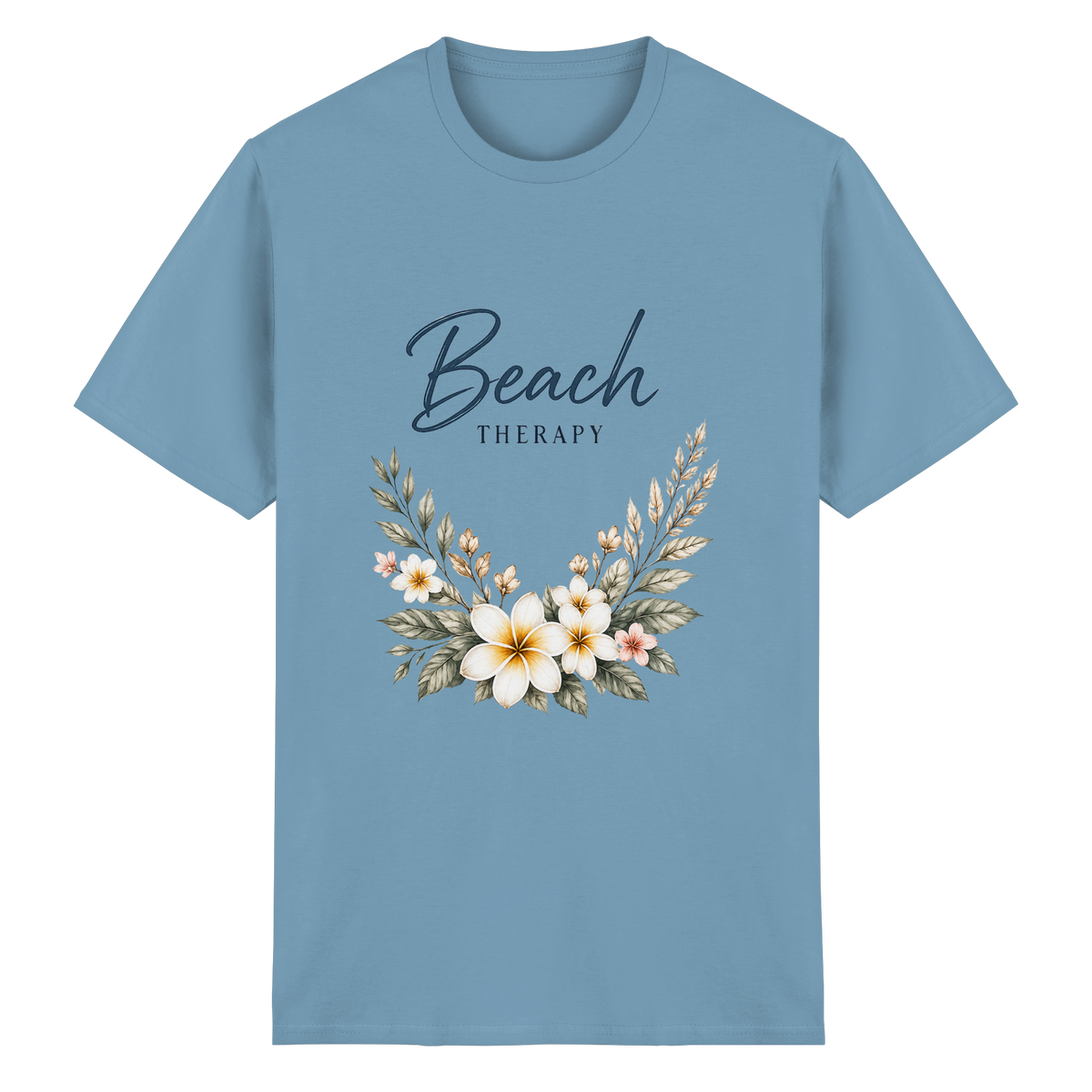 Beach Therapy – Helle Edition – Essential T-Shirt – Vorderansicht in carolina blue
