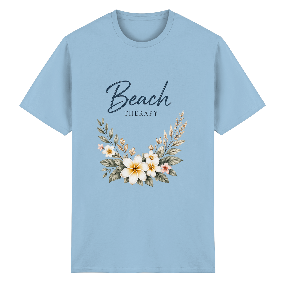 Beach Therapy – Helle Edition – Essential T-Shirt – Vorderansicht in light blue