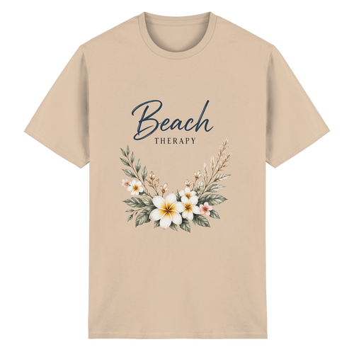Beach Therapy – Helle Edition – Essential T-Shirt – Vorderansicht in natural