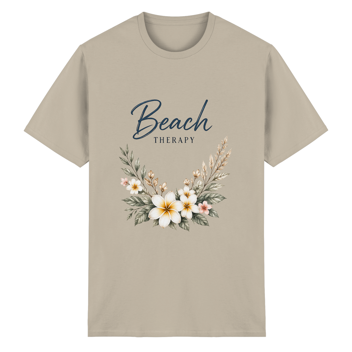 Beach Therapy – Helle Edition – Essential T-Shirt – Vorderansicht in sand
