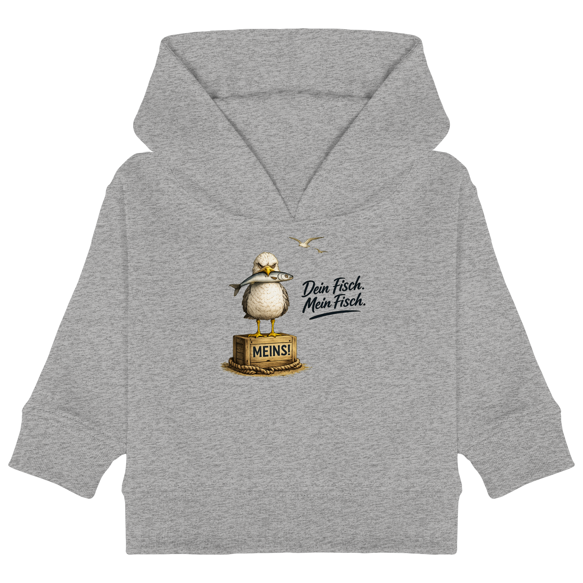 Alpha - Möwe mit Meinung – Dein Fisch. Mein Fisch. | - Baby Organic Hoodie