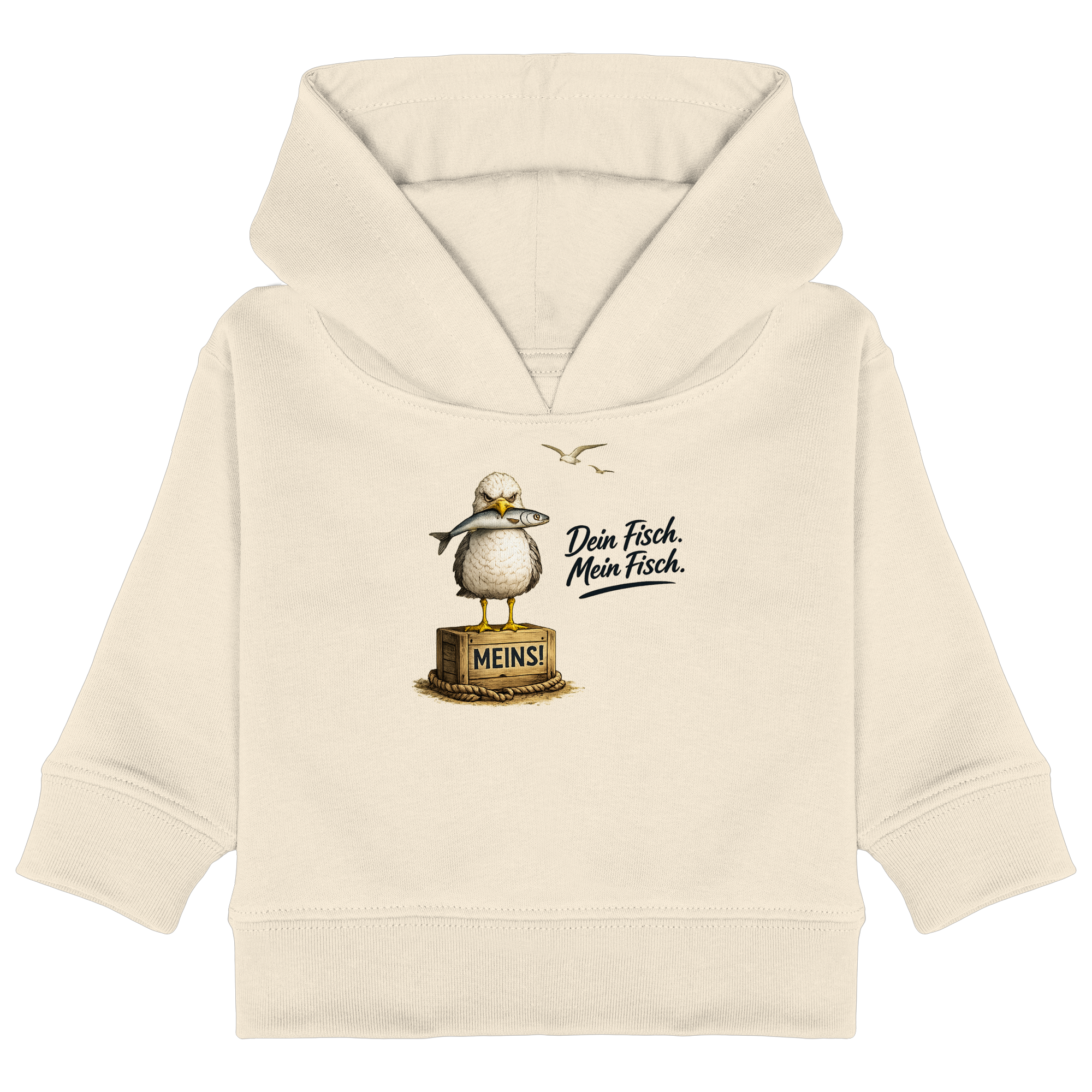 Alpha - Möwe mit Meinung – Dein Fisch. Mein Fisch. | - Baby Organic Hoodie