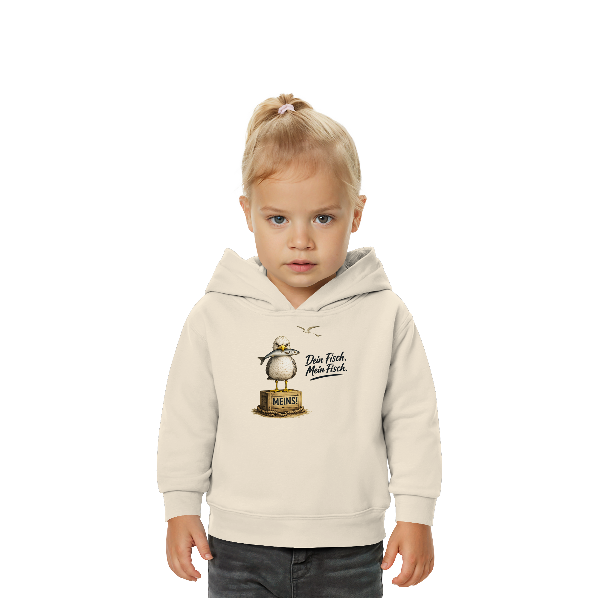 Alpha - Möwe mit Meinung – Dein Fisch. Mein Fisch. | - Baby Organic Hoodie