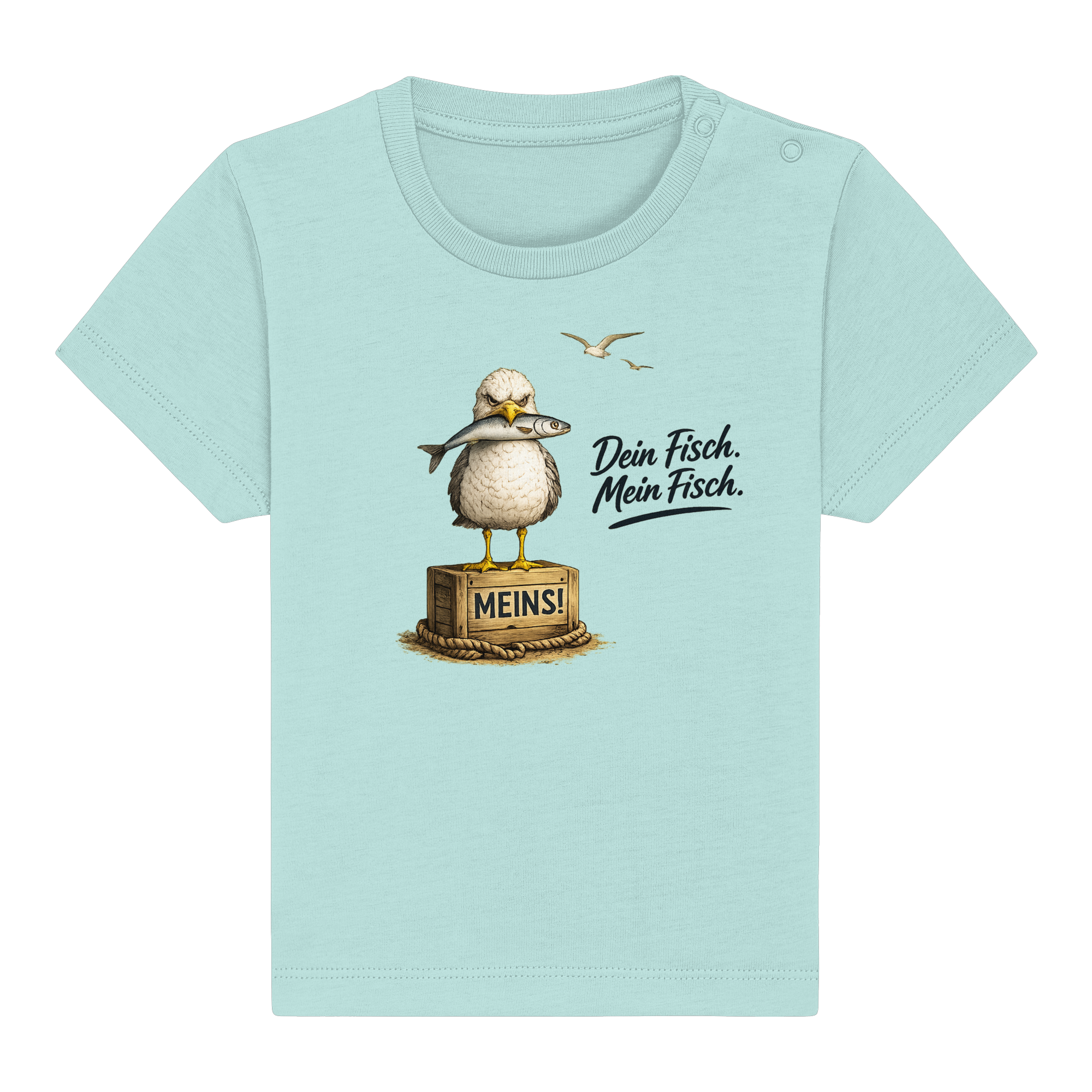 Alpha - Möwe mit Meinung – Dein Fisch. Mein Fisch. | - Baby Organic Shirt