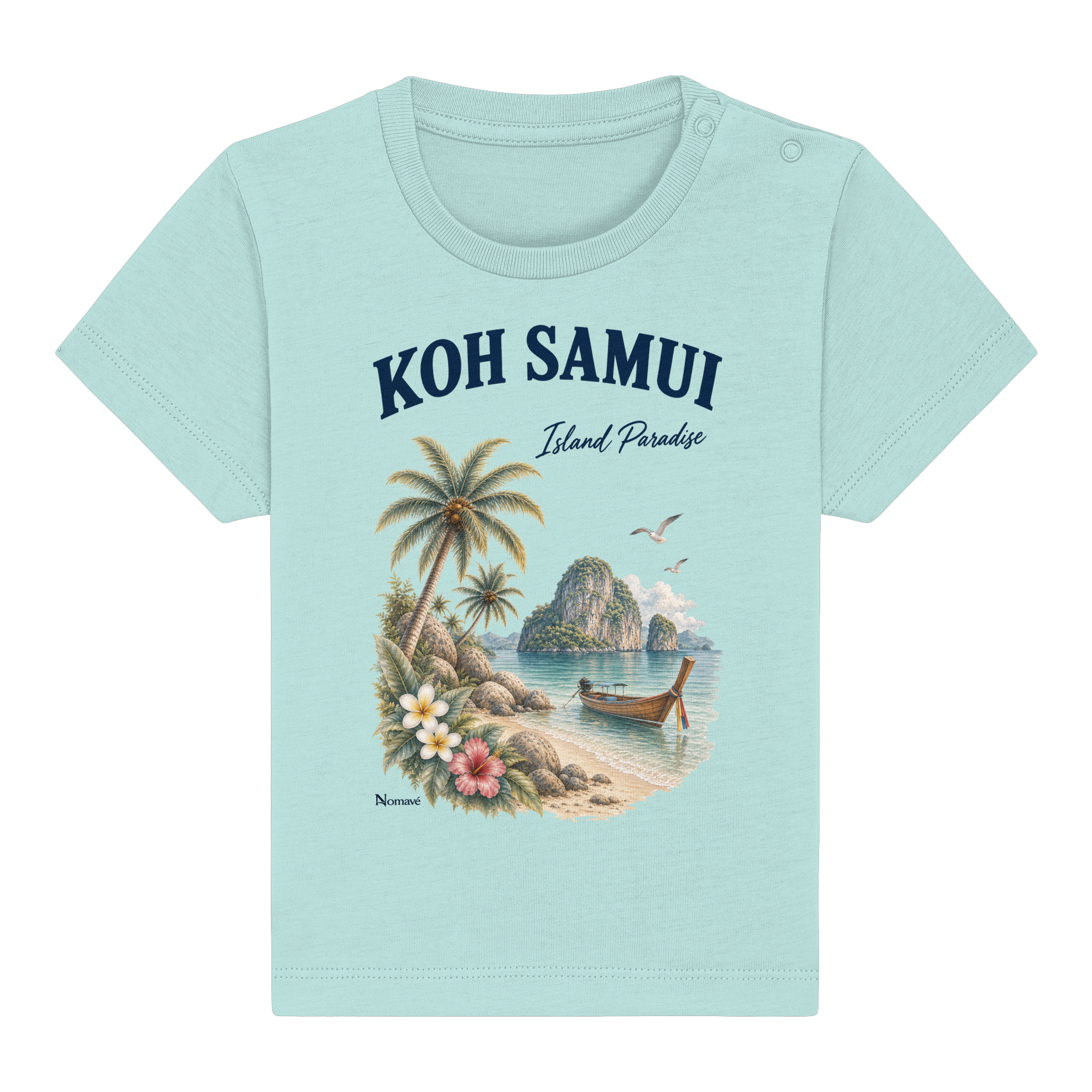 Koh Samui Thailand – Island Paradise – Tropical Vintage - Baby Organic Shirt