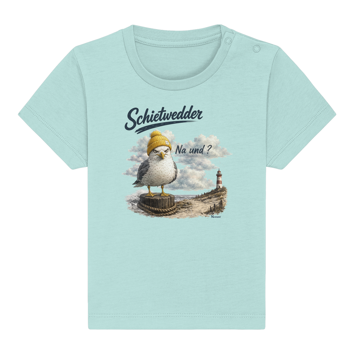 Alpha Möwe – Schietwedder? Na und! - Baby Bio Shirt