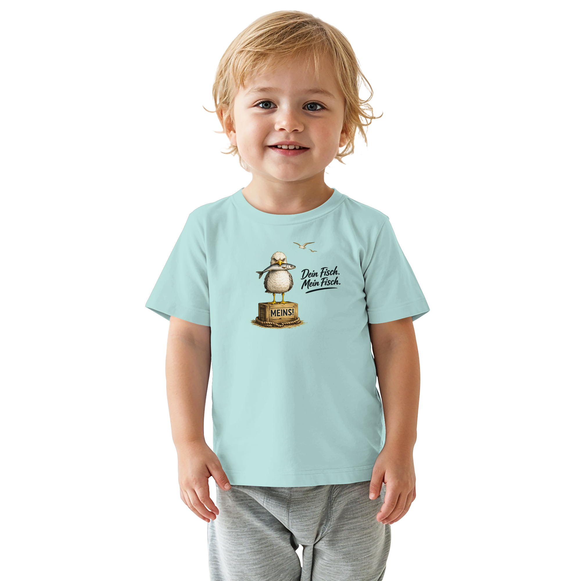 Alpha - Möwe mit Meinung – Dein Fisch. Mein Fisch. | - Baby Organic Shirt