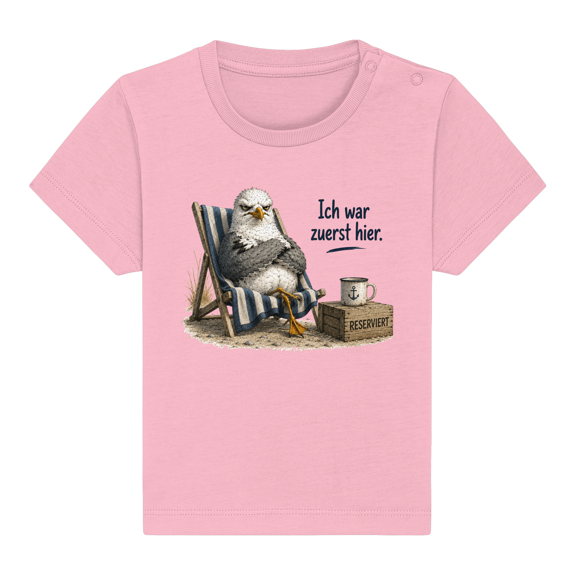 Ich war zuerst hier – Möwe mit Meinung |  - Baby Organic Shirt