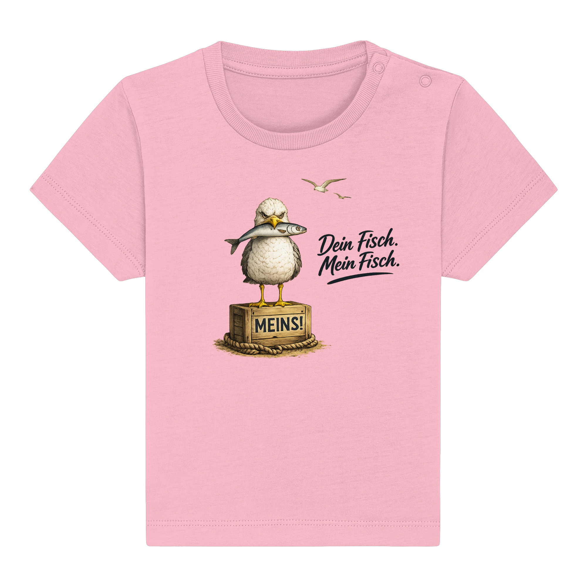 Alpha - Möwe mit Meinung – Dein Fisch. Mein Fisch. | - Baby Organic Shirt